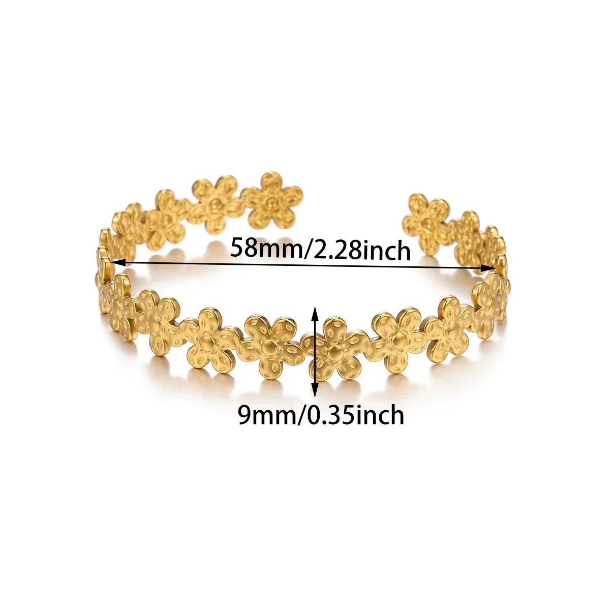 Wholesale Gold Plated Geometric Stainless Steel Bracelet For Women - Image 11