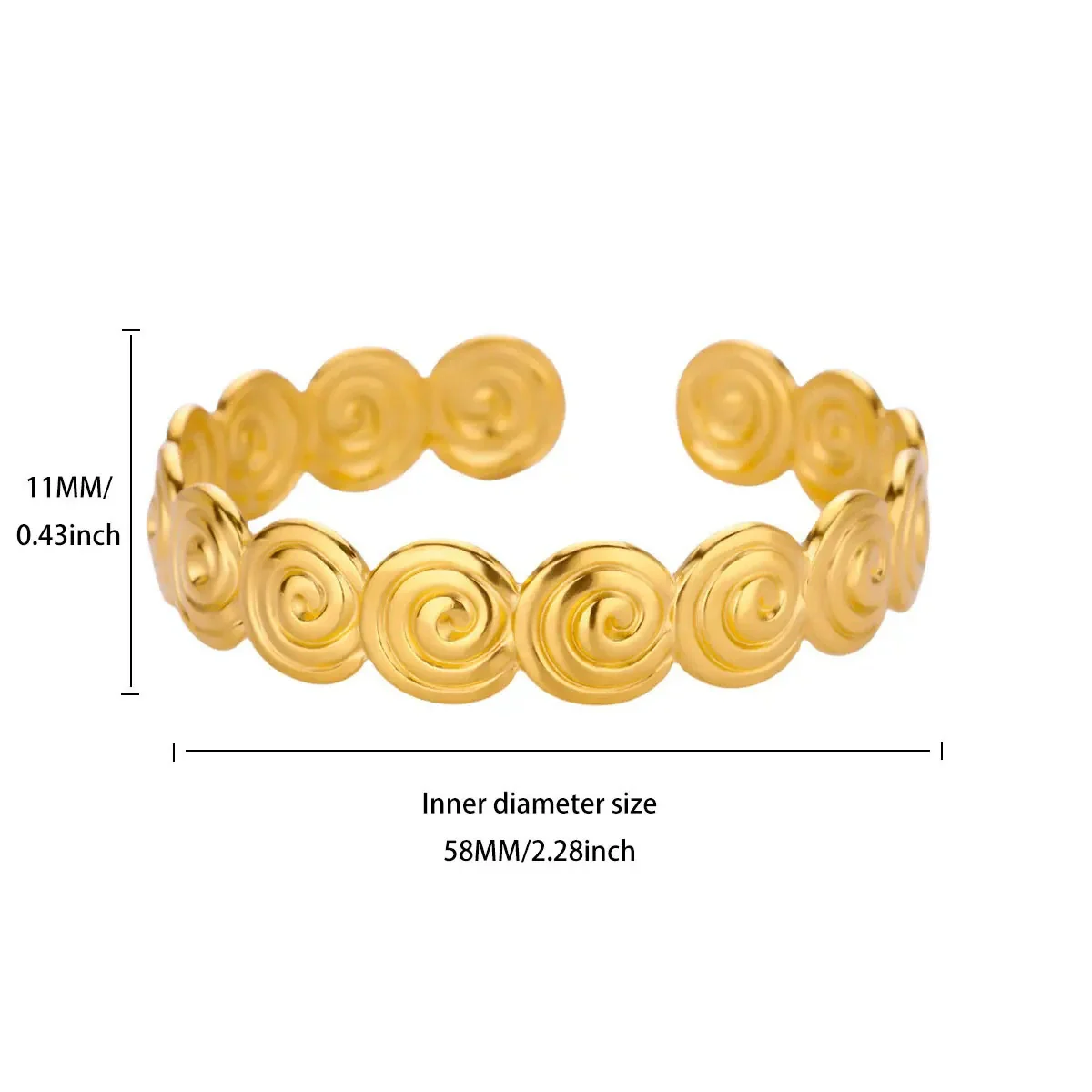 Wholesale Gold Plated Geometric Stainless Steel Bracelet For Women - Image 12