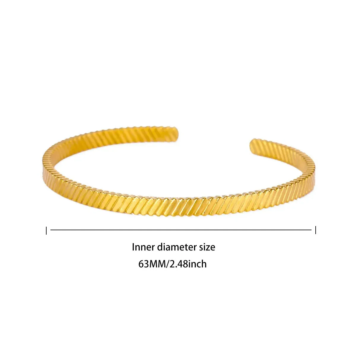 Wholesale Gold Plated Geometric Stainless Steel Bracelet For Women - Image 9