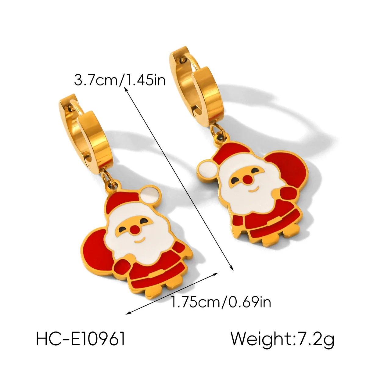 Wholesale Gold Plated Stainless Steel Jewelry For Women With Cartoon Geometric Animal Zodiac Patterns And Oil Drop Christmas Tree Bell Elk Shapes Oshaped Chain - Image 8