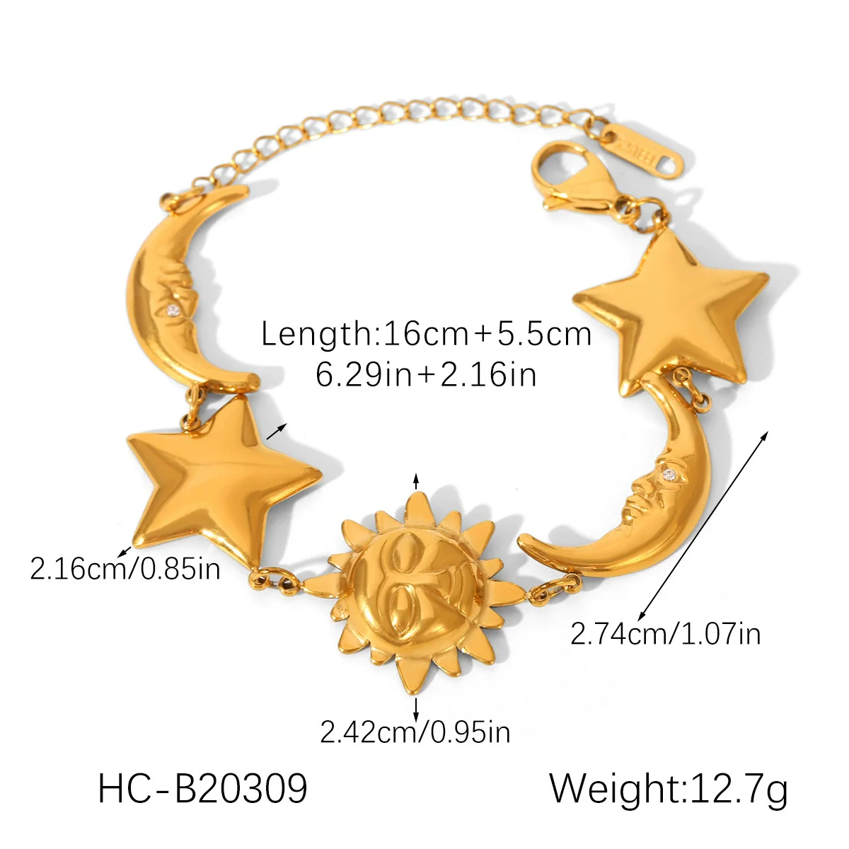 Wholesale Gold Plated Stainless Steel Jewelry With Star Geometric Animal Zodiac Patterns For Women Necklace And Earrings - Image 6