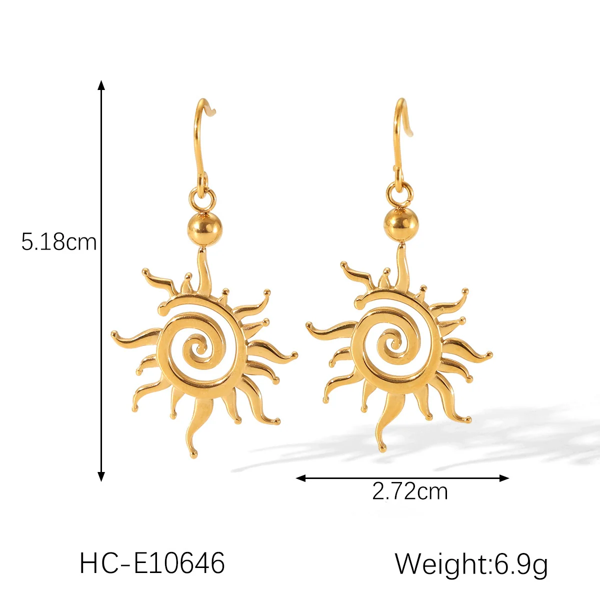Wholesale Gold Plated Stainless Steel Jewelry With Star Geometric Animal Zodiac Patterns For Women Necklace And Earrings - Image 7