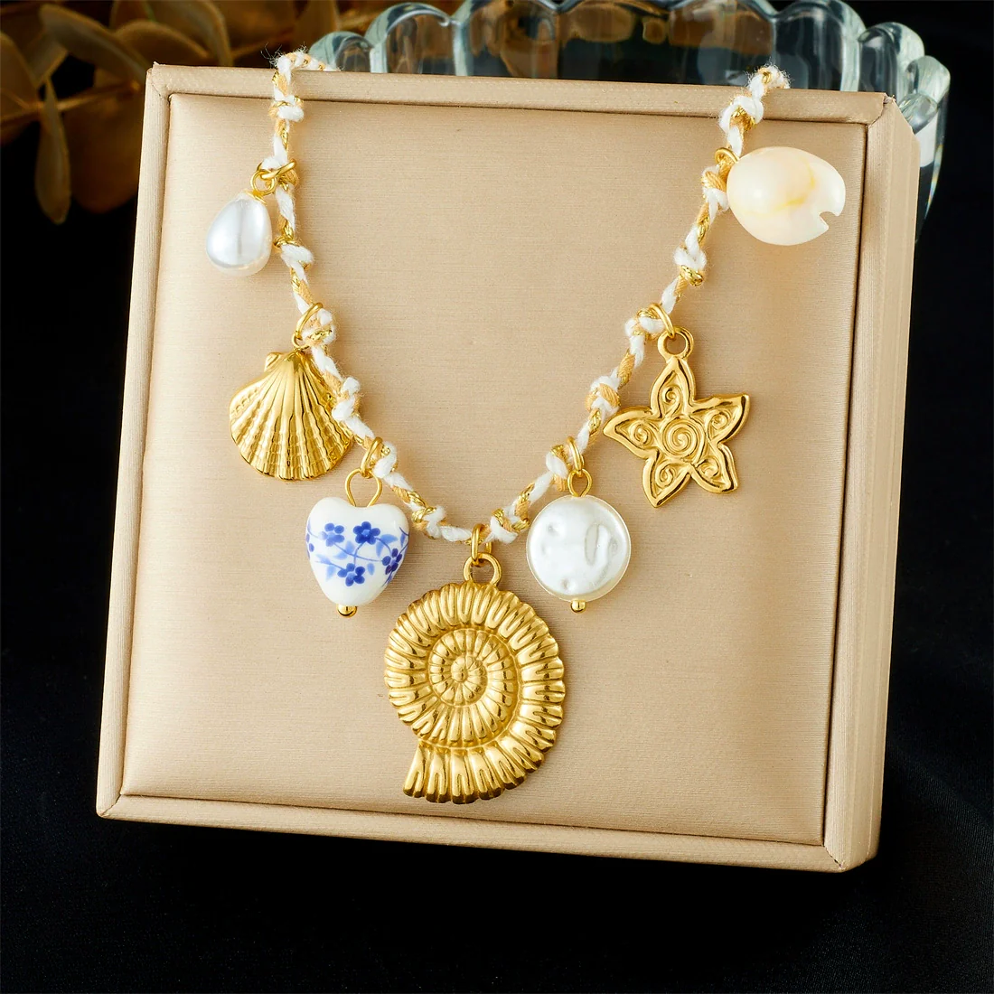 Wholesale Gold Plated Stainless Steel Marine Life And Heart Shape Star Pendant Necklace For Women - Image 11