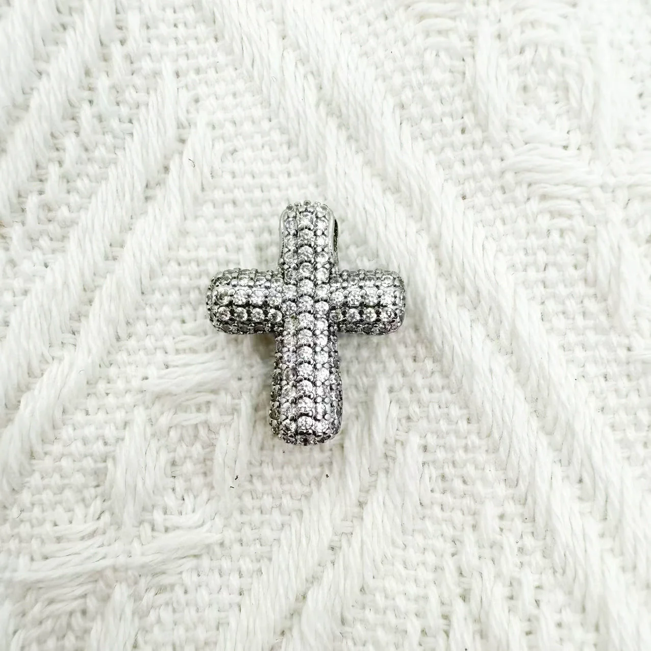 Wholesale Gold Plated Zircon Encrusted Chubby Cross Pendant Diy Jewelry Accessories Made Of Copper - Image 12