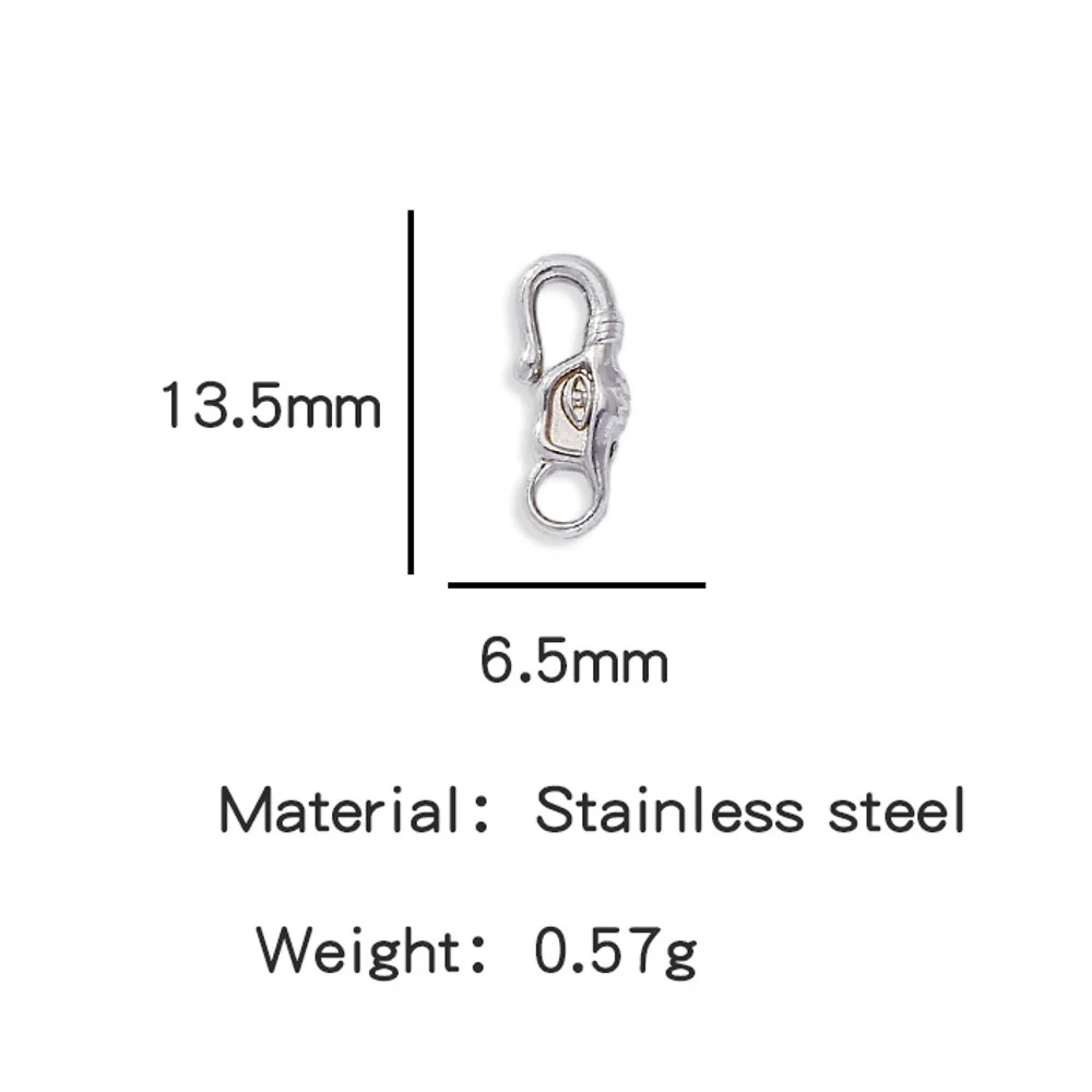 Wholesale Golden Stainless Steel Hook Buckles Geometric Handmade Diy Jewelry Connecting Buckles For Bracelets Necklaces With Electroplating - Image 22