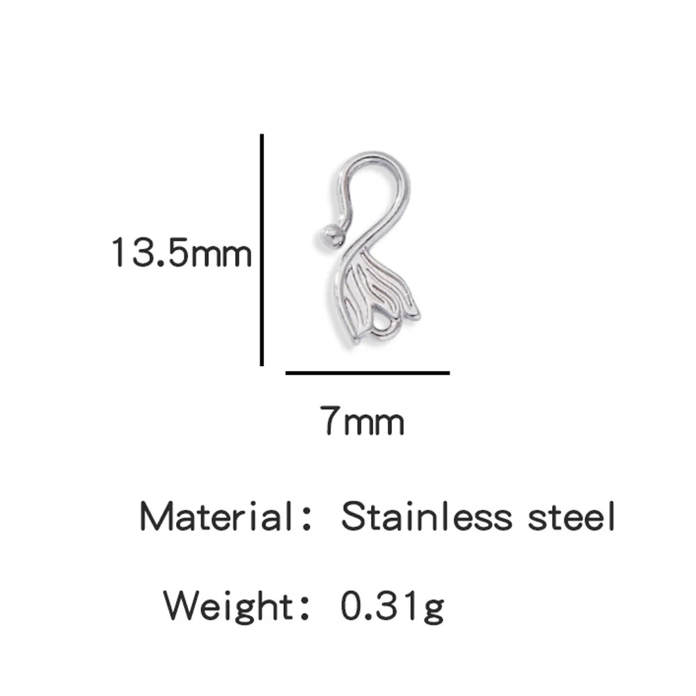 Wholesale Golden Stainless Steel Hook Buckles Geometric Handmade Diy Jewelry Connecting Buckles For Bracelets Necklaces With Electroplating - Image 25
