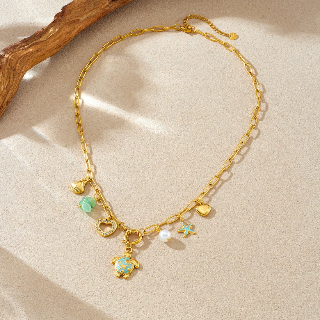 Wholesale Goldplated Stainless Steel Animalshaped Pendant Necklace For Women With Flat Cross Chain - Image 3