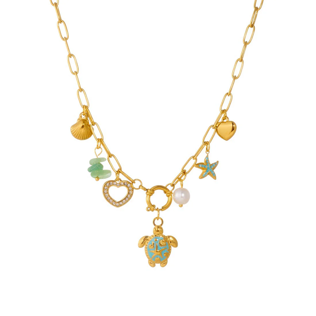 Wholesale Goldplated Stainless Steel Animalshaped Pendant Necklace For Women With Flat Cross Chain - Image 5