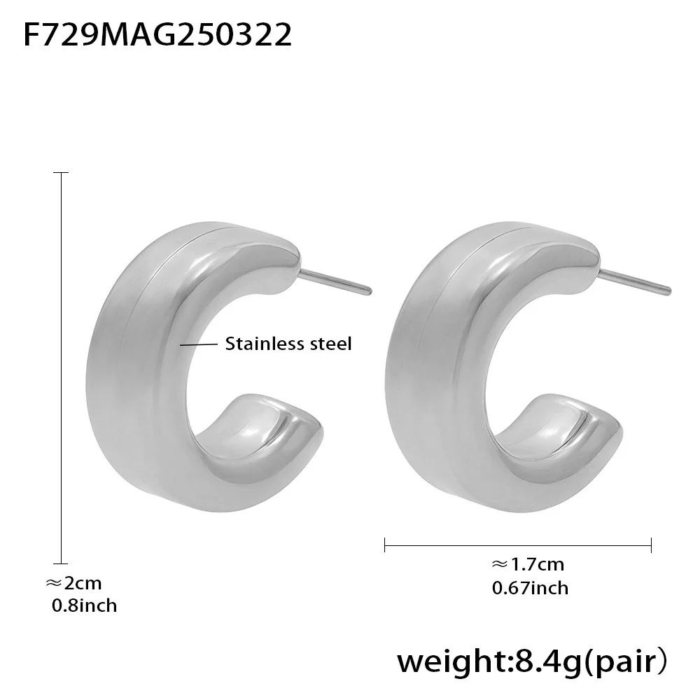 Wholesale Goldplated Titanium Steel Geometric Hollow 3D Exaggerated Ferris Wheel Unisex Earrings - Image 7