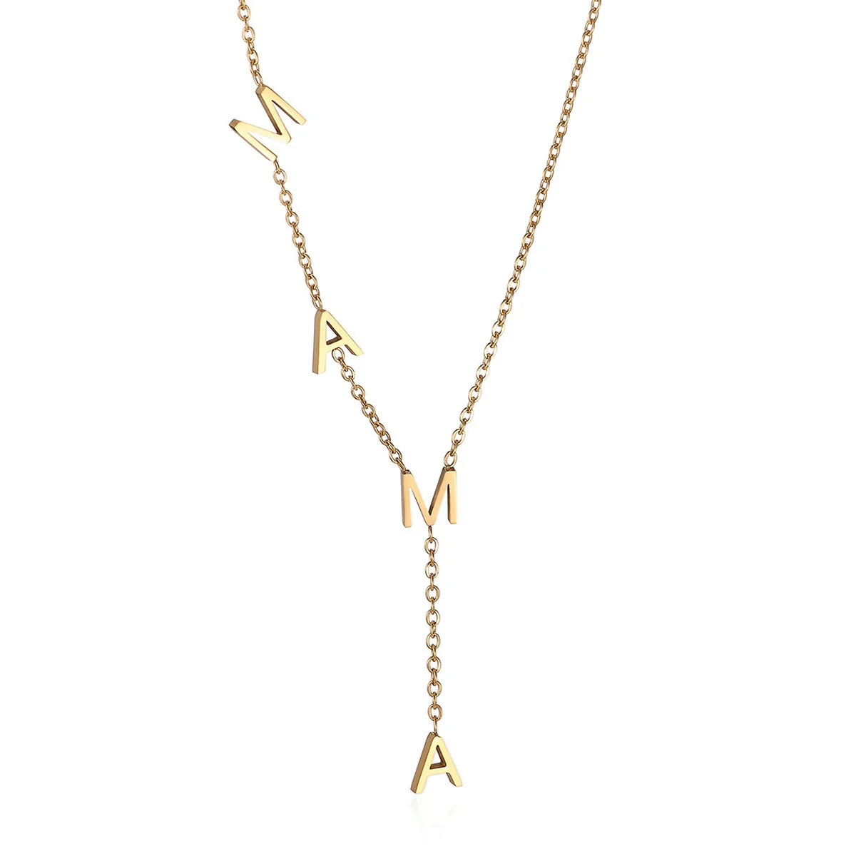 Wholesale Goldplated Titanium Steel Heart Geometric Bead Chain Necklace For Women With Palace And Floral Style - Image 12