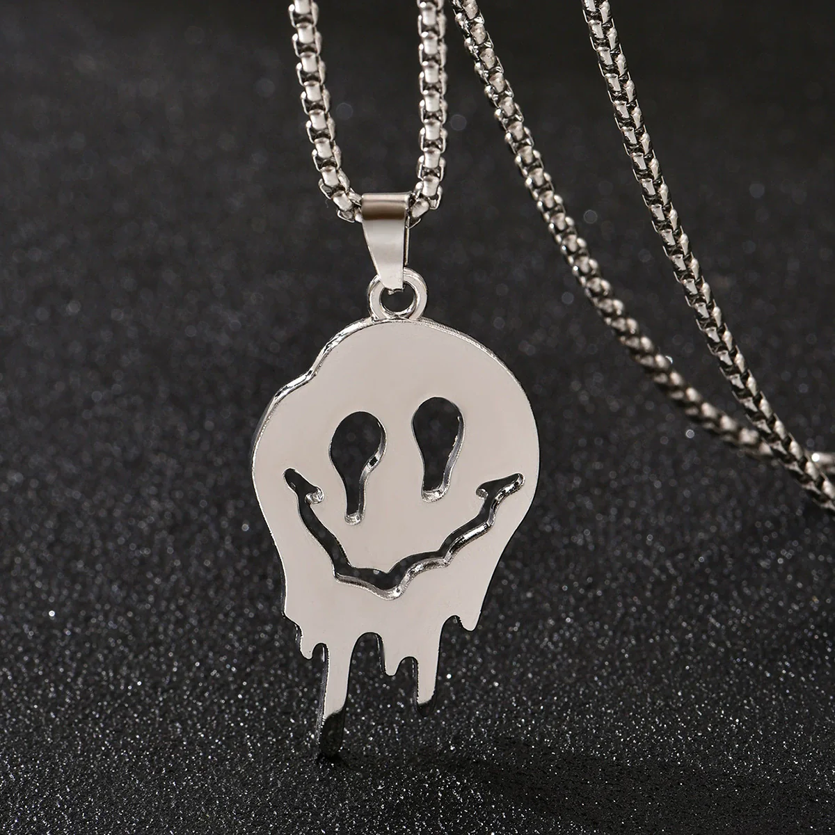 Wholesale Gothic Skull Titanium Steel Unisex Necklace With Cartoon Characters Geometric Animals And Zodiac Patterns And Polishing Treatment