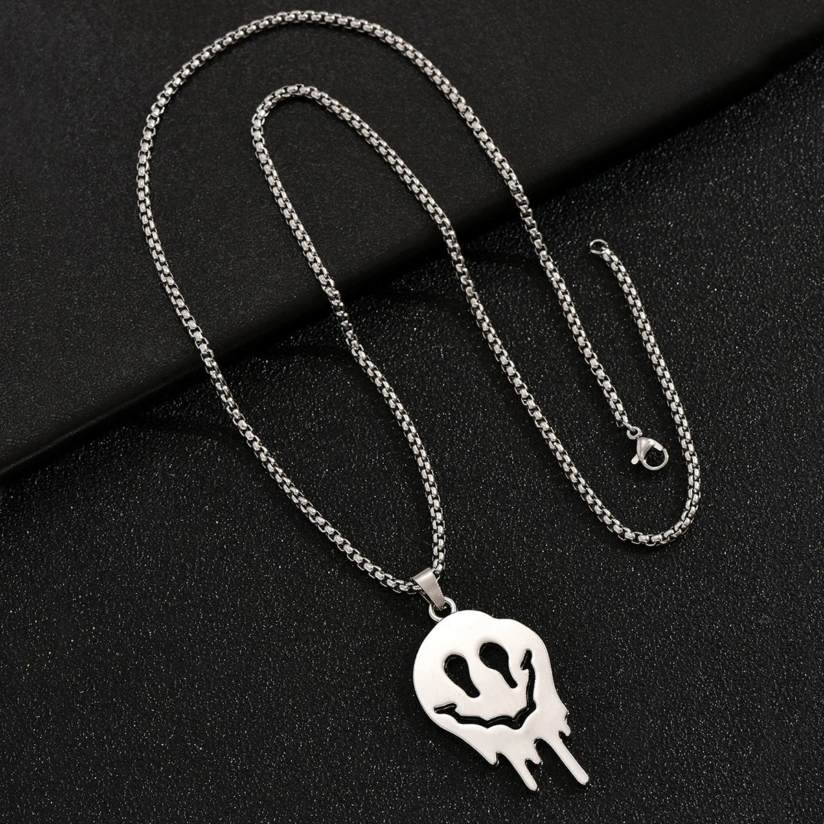 Wholesale Gothic Skull Titanium Steel Unisex Necklace With Cartoon Characters Geometric Animals And Zodiac Patterns And Polishing Treatment - Image 4