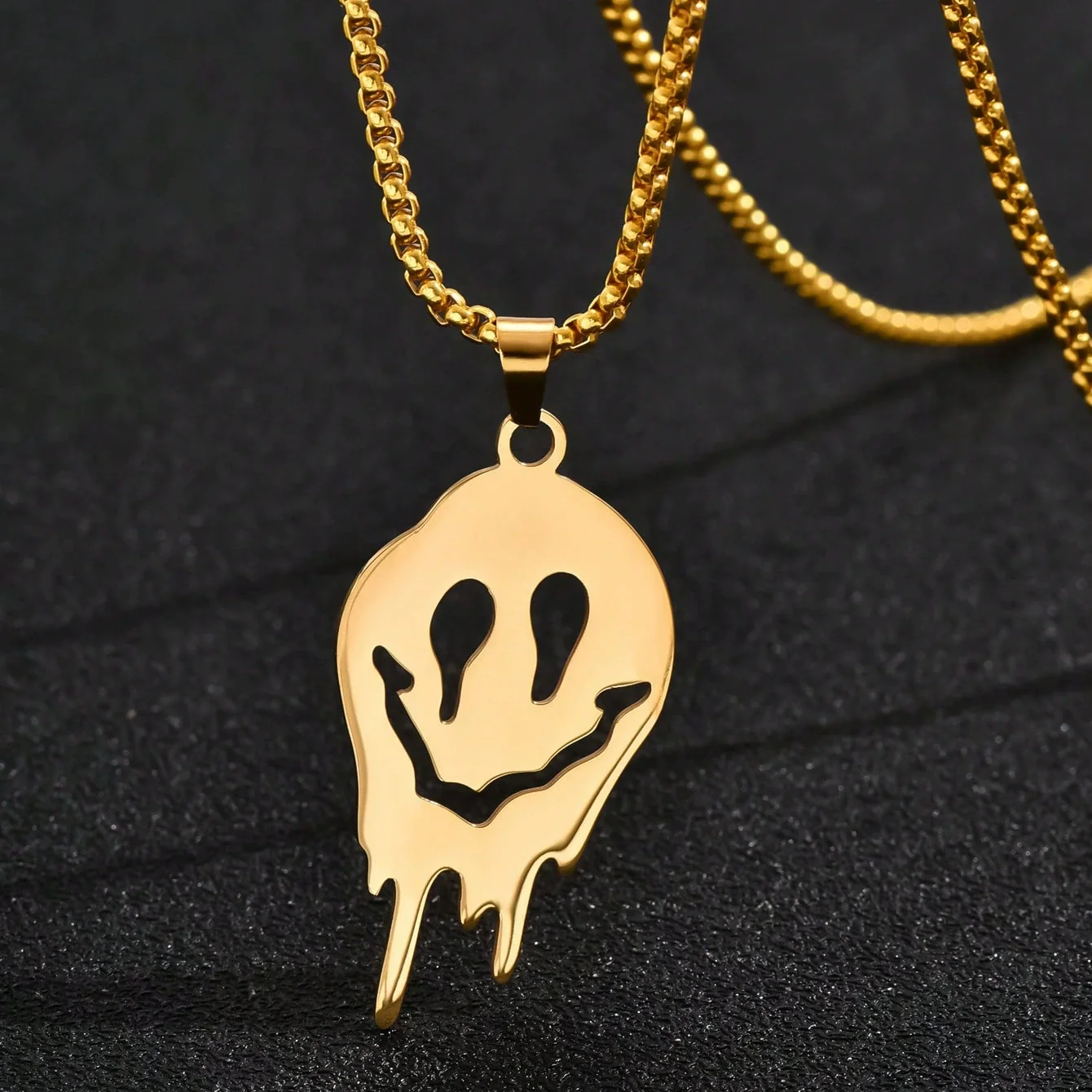 Wholesale Gothic Skull Titanium Steel Unisex Necklace With Cartoon Characters Geometric Animals And Zodiac Patterns And Polishing Treatment - Image 7