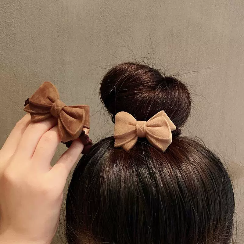 Wholesale Hair Accessories Cloth Handmade Bow Hair Rope For Women - Image 2