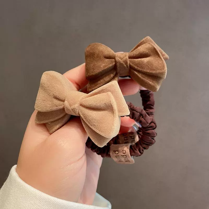 Wholesale Hair Accessories Cloth Handmade Bow Hair Rope For Women - Image 4