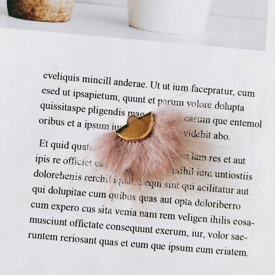 Wholesale Hair Accessories With Hanging Mink Fur Ball Pendant Plush Ball - Image 16
