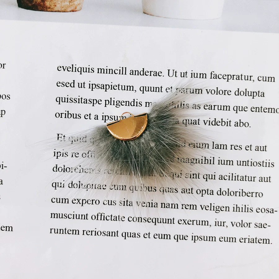 Wholesale Hair Accessories With Hanging Mink Fur Ball Pendant Plush Ball - Image 20