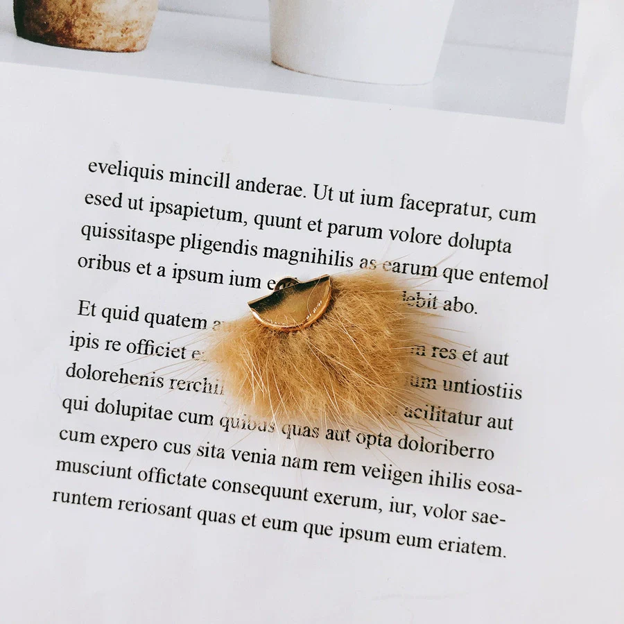 Wholesale Hair Accessories With Hanging Mink Fur Ball Pendant Plush Ball - Image 21