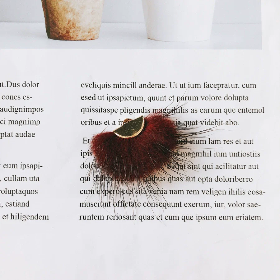 Wholesale Hair Accessories With Hanging Mink Fur Ball Pendant Plush Ball - Image 6