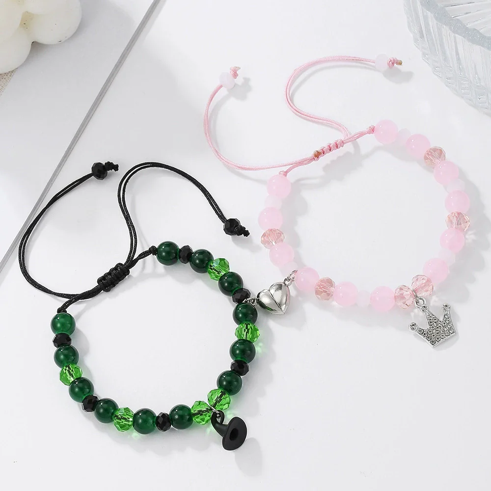 Wholesale Handmade Beaded Alloy Wicked Bracelet With Geometric Design And Witch Hat Princess Magic Wand Pendant - Image 7