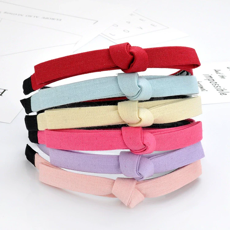 Wholesale Handmade Cloth Knotted Bow Headband For Women Hair Accessories - Image 2