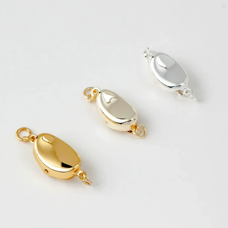 Wholesale Handmade Copper Accessories Electroplated 18K Gold Buckle For Pearl Bracelet And Necklace Connection - Image 3