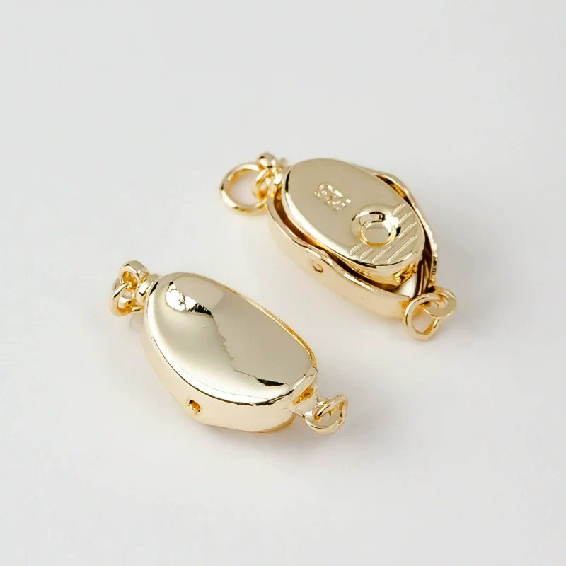 Wholesale Handmade Copper Accessories Electroplated 18K Gold Buckle For Pearl Bracelet And Necklace Connection - Image 6