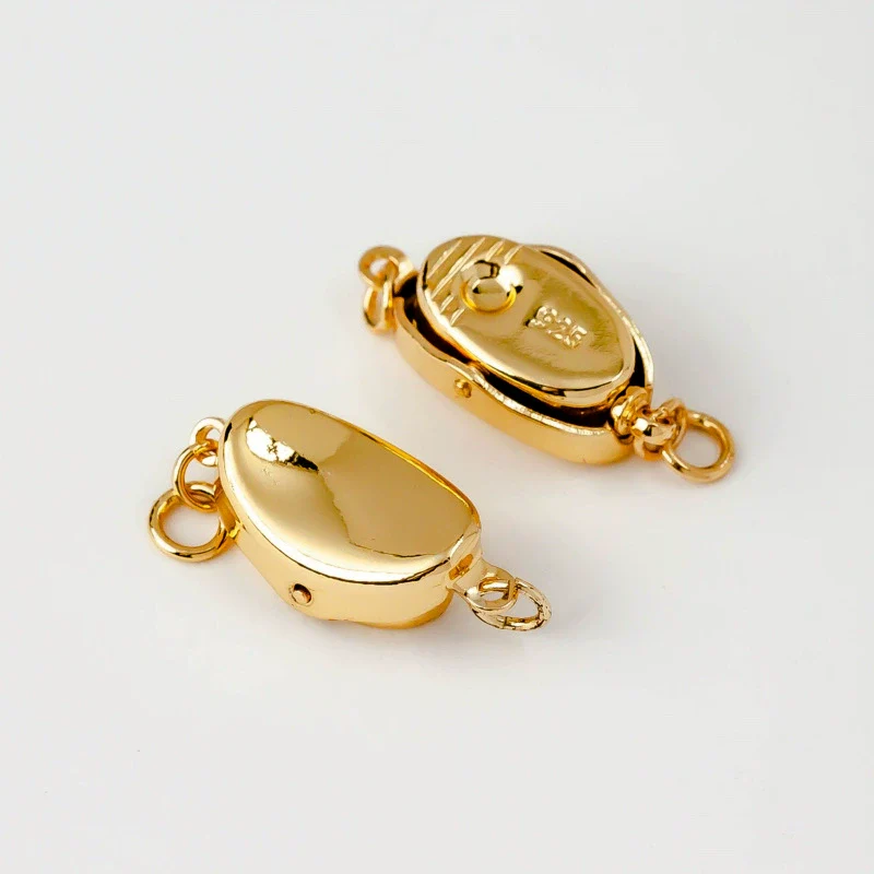 Wholesale Handmade Copper Accessories Electroplated 18K Gold Buckle For Pearl Bracelet And Necklace Connection - Image 7