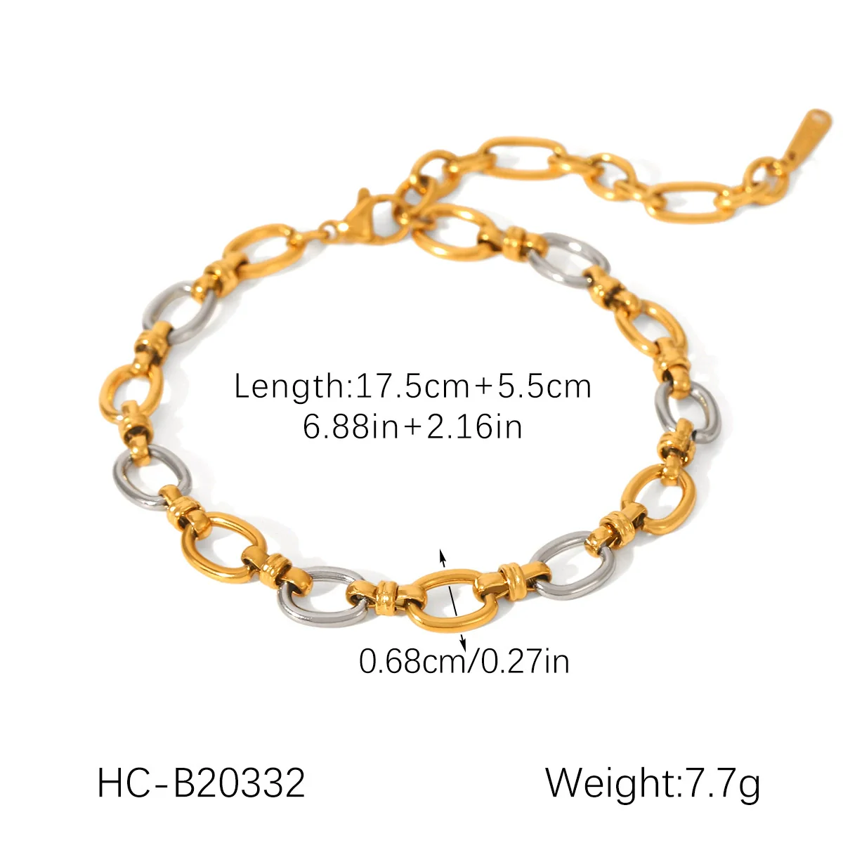Wholesale Handmade Electroplated Geometric Stainless Steel Cross Buckle Necklace And Bracelet For Women Highend Jewelry - Image 7