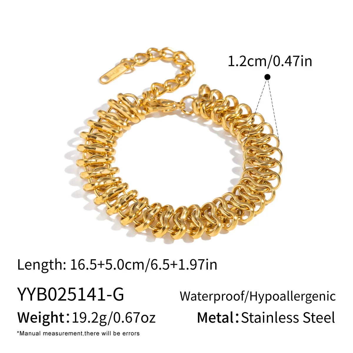 Wholesale Handmade Electroplated Stainless Steel Spring Pattern Jewelry Necklace And Bracelet Set For Women - Image 6