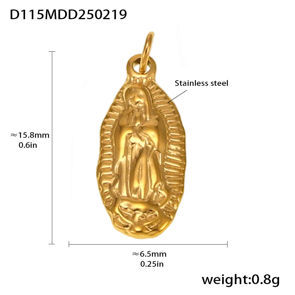 Wholesale Handmade Geometric Fivepointed Star And Ferris Wheel Pendant Necklace For Women Titanium Steel 18K Gold Plated - Image 10