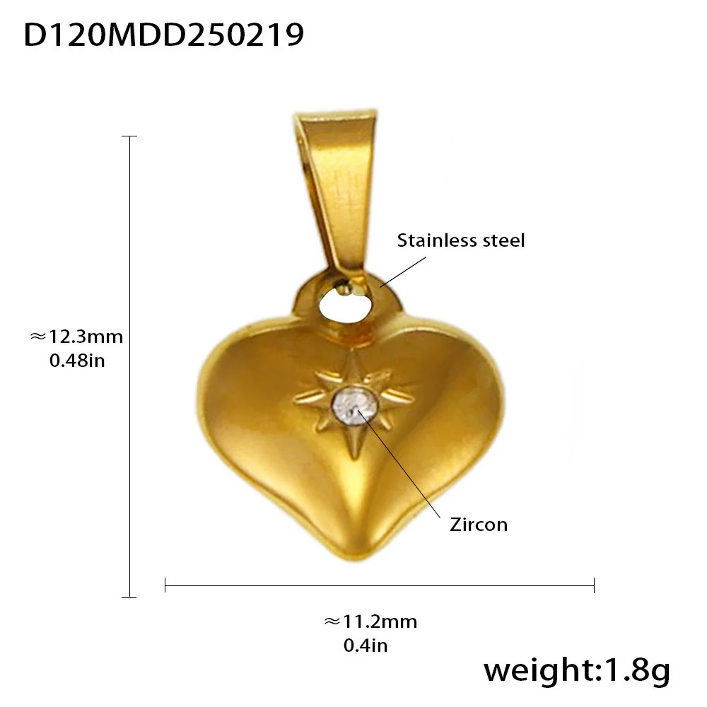 Wholesale Handmade Geometric Fivepointed Star And Ferris Wheel Pendant Necklace For Women Titanium Steel 18K Gold Plated - Image 20