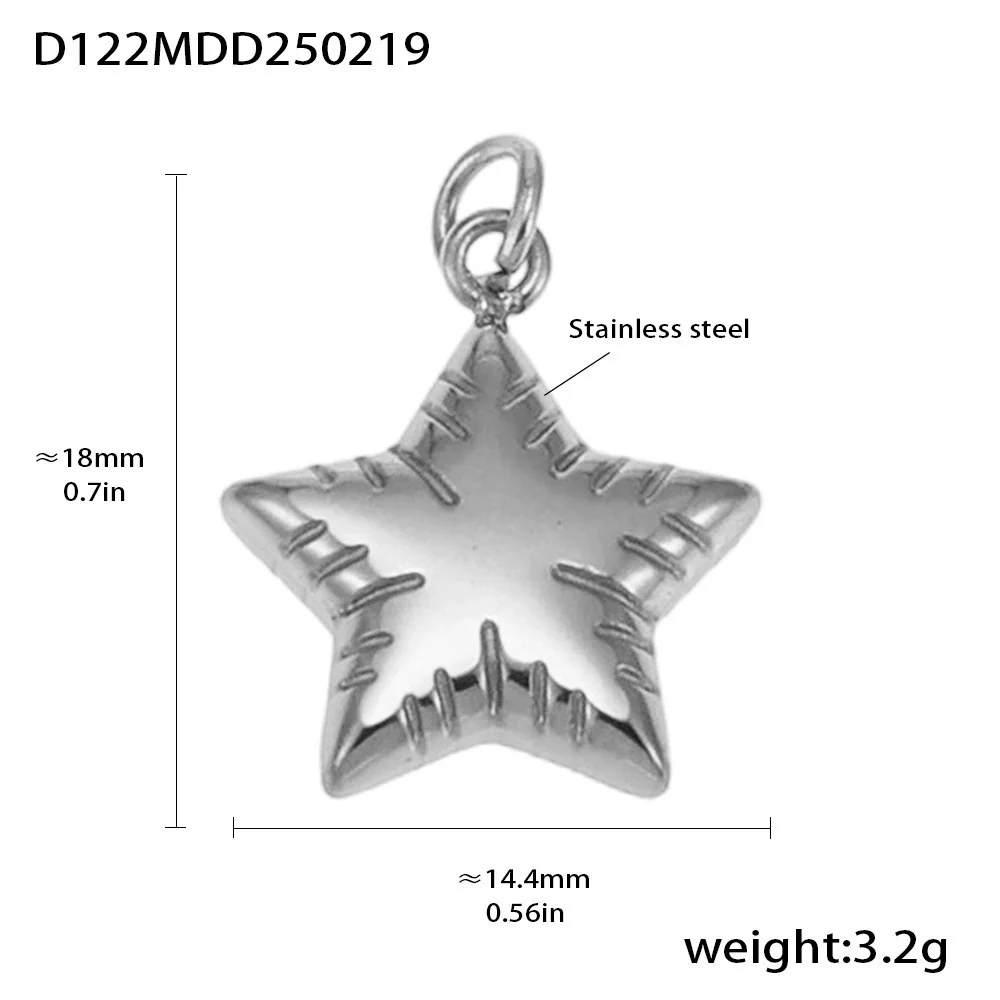 Wholesale Handmade Geometric Fivepointed Star And Ferris Wheel Pendant Necklace For Women Titanium Steel 18K Gold Plated - Image 24