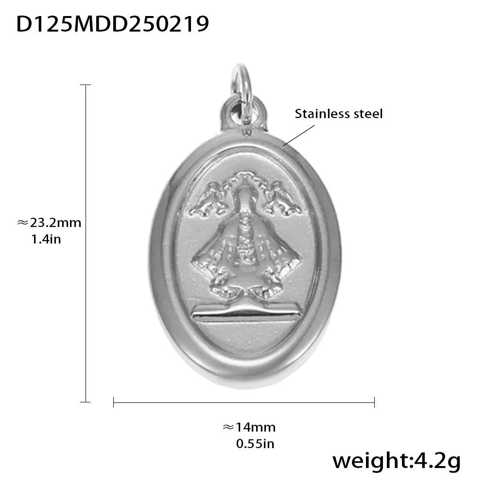 Wholesale Handmade Geometric Fivepointed Star And Ferris Wheel Pendant Necklace For Women Titanium Steel 18K Gold Plated - Image 29