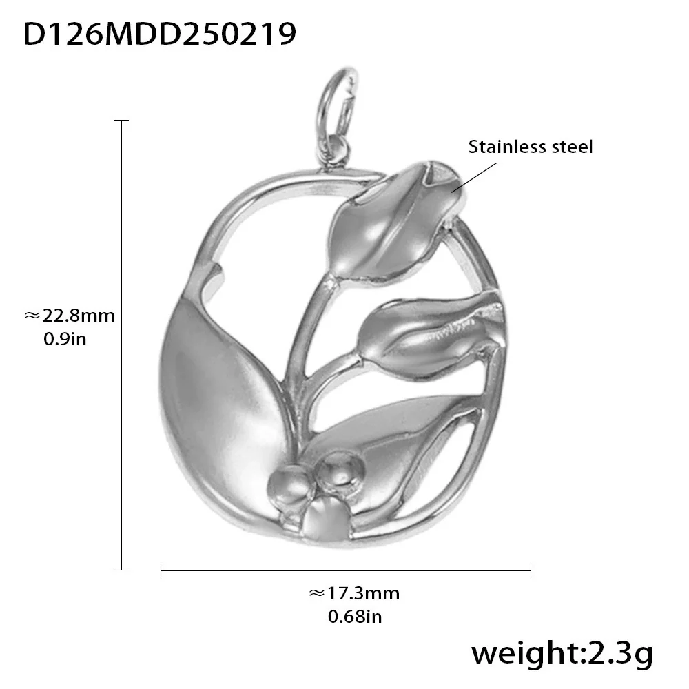 Wholesale Handmade Geometric Fivepointed Star And Ferris Wheel Pendant Necklace For Women Titanium Steel 18K Gold Plated - Image 31