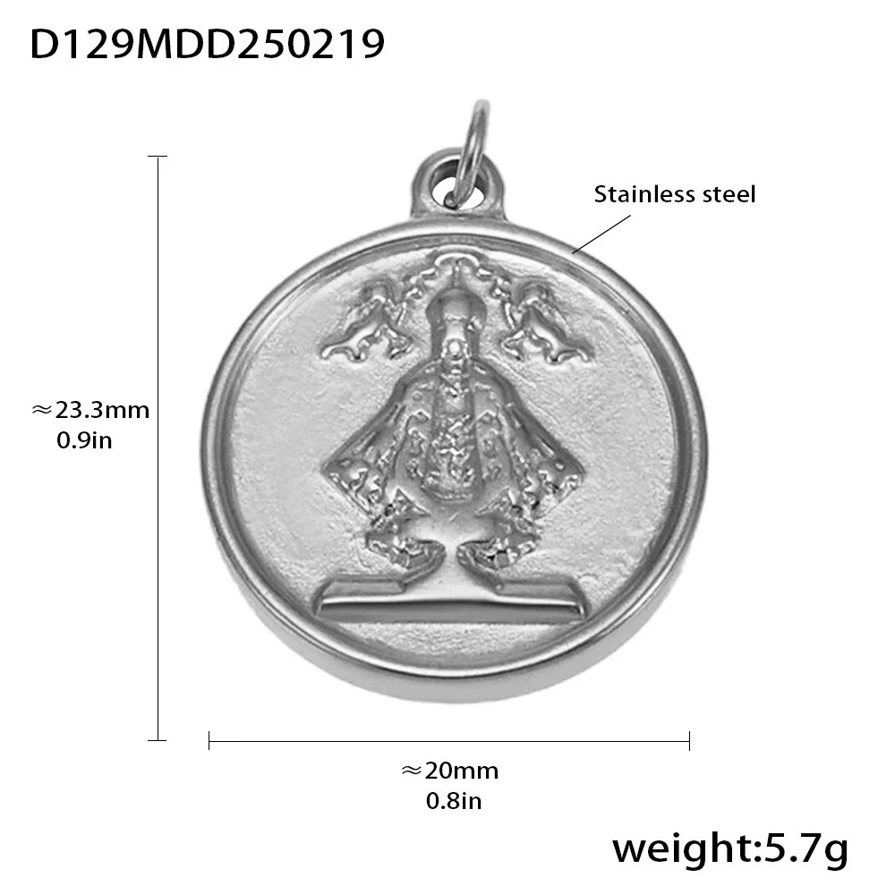 Wholesale Handmade Geometric Fivepointed Star And Ferris Wheel Pendant Necklace For Women Titanium Steel 18K Gold Plated - Image 37