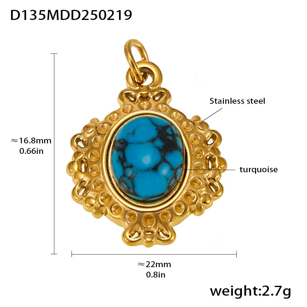 Wholesale Handmade Geometric Fivepointed Star And Ferris Wheel Pendant Necklace For Women Titanium Steel 18K Gold Plated - Image 44