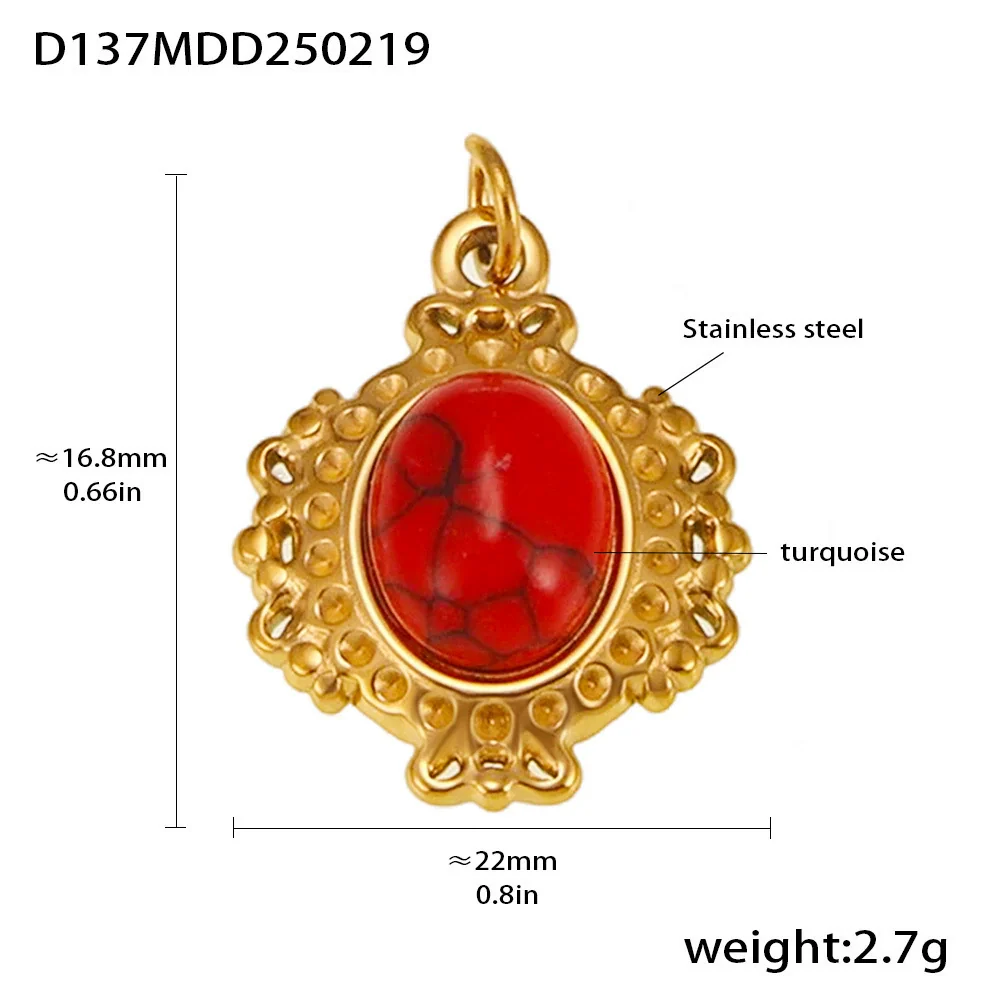 Wholesale Handmade Geometric Fivepointed Star And Ferris Wheel Pendant Necklace For Women Titanium Steel 18K Gold Plated - Image 46
