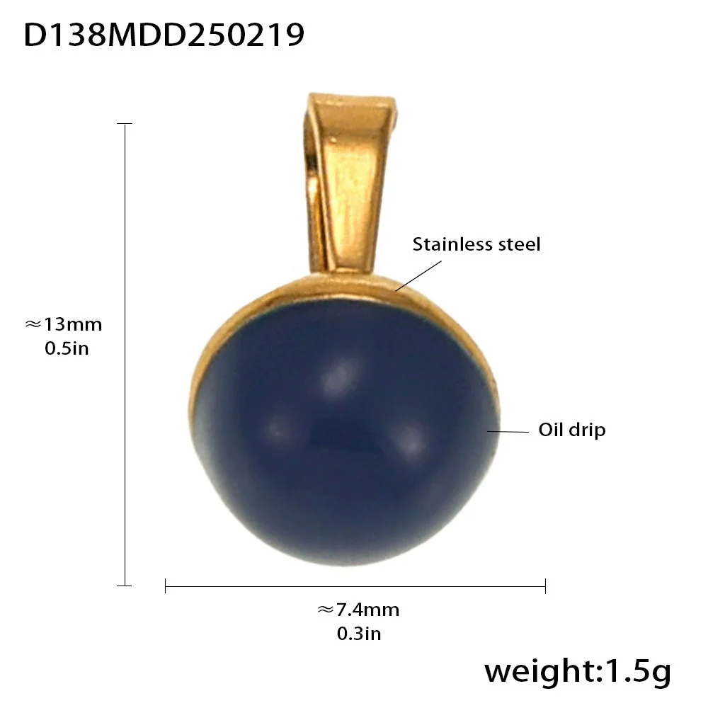 Wholesale Handmade Geometric Fivepointed Star And Ferris Wheel Pendant Necklace For Women Titanium Steel 18K Gold Plated - Image 47