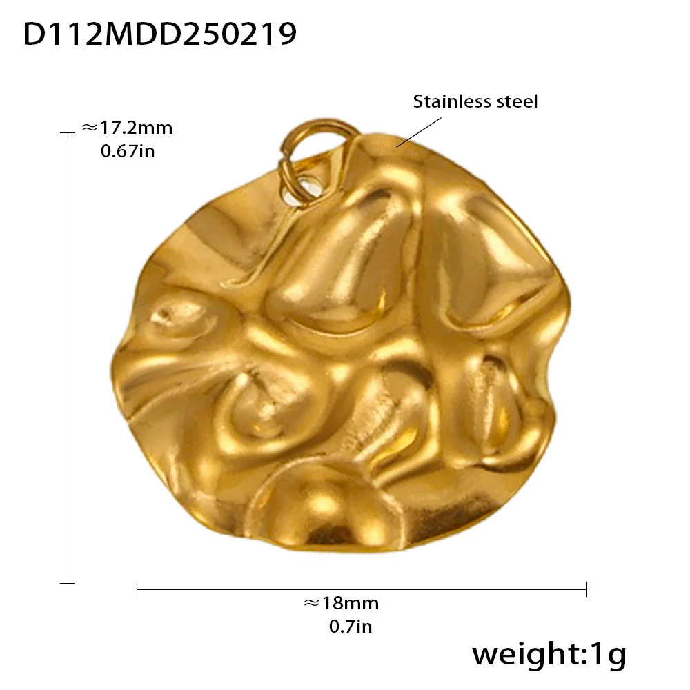 Wholesale Handmade Geometric Fivepointed Star And Ferris Wheel Pendant Necklace For Women Titanium Steel 18K Gold Plated - Image 6