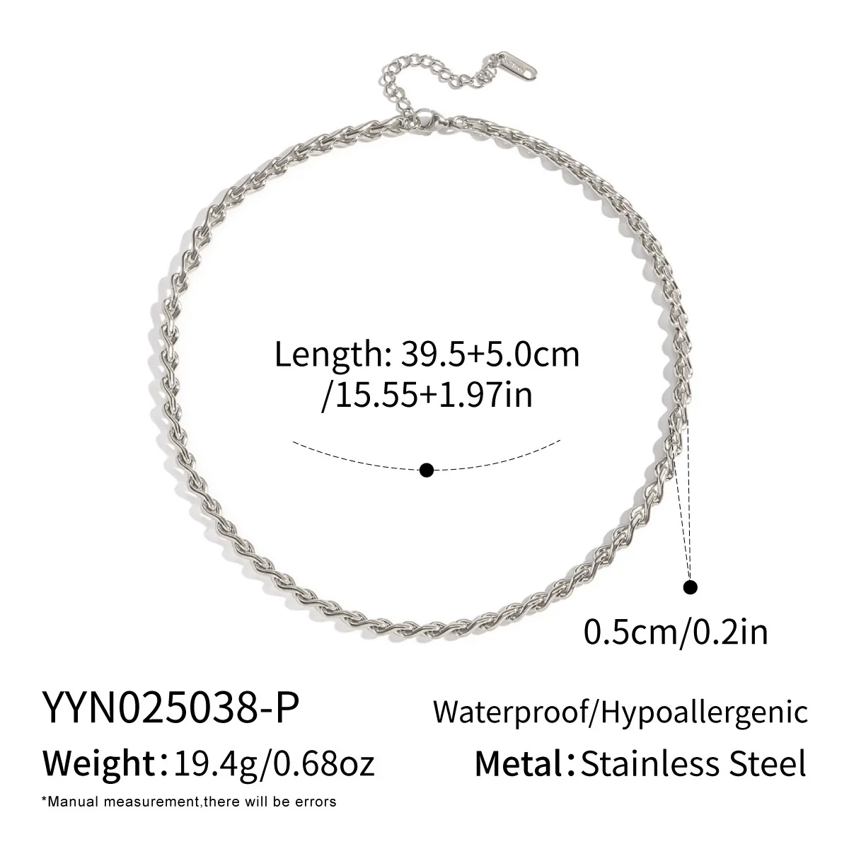 Wholesale Handmade Geometric Twisted Chain Necklace 18K Real Gold Plated Stainless Steel Jewelry For Women - Image 7