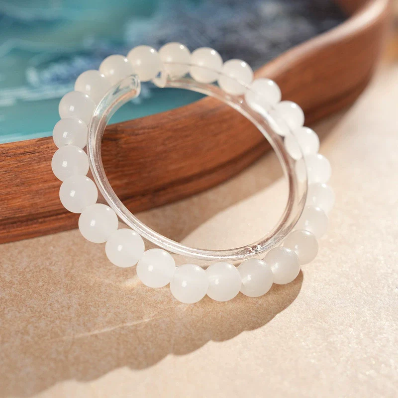 Wholesale Handmade Natural Jasper Chalcedony Geometric Beaded Women's Highend Bracelet - Image 4