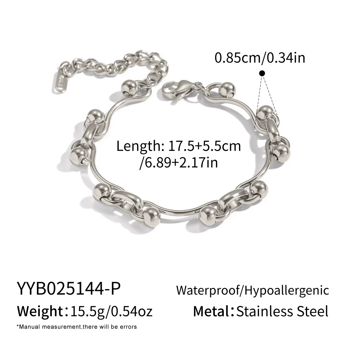 Wholesale Handmade Real Gold Plated Geometric Stainless Steel Bracelet For Women - Image 7