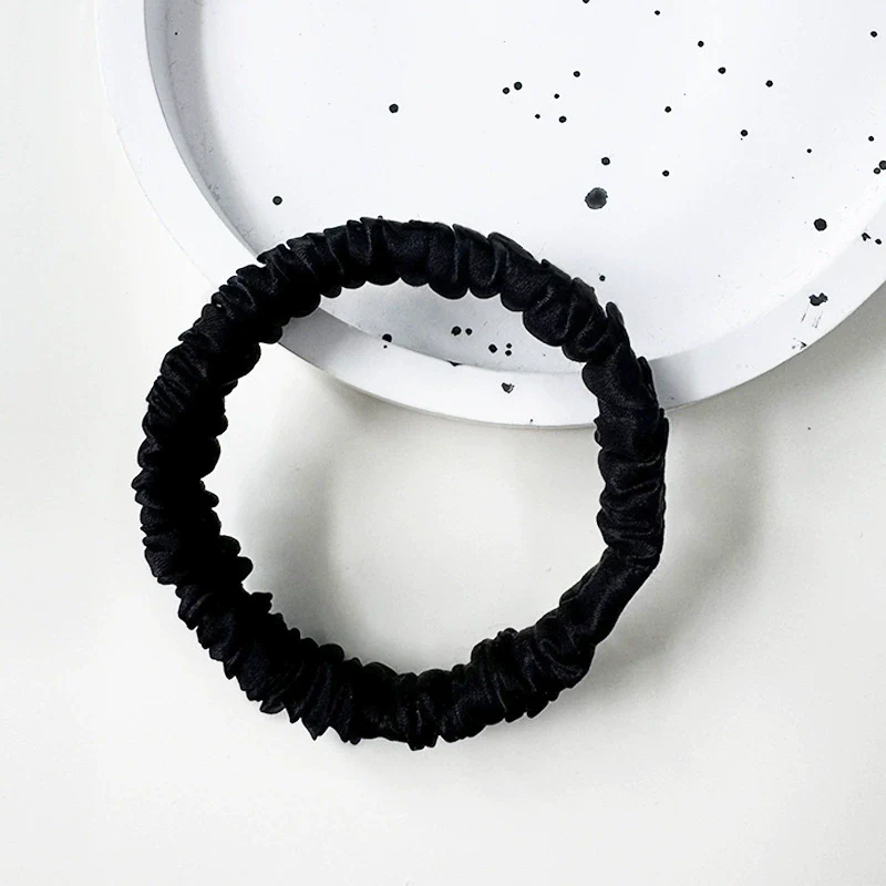 Wholesale Handmade Silk Hair Tie For Women High Elasticity Mulberry Silk Nonpulling Ponytail Head Flower Hair Rope - Image 10