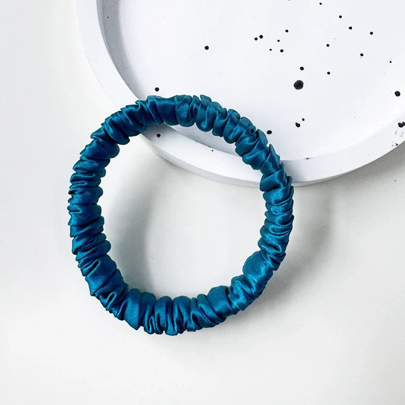 Wholesale Handmade Silk Hair Tie For Women High Elasticity Mulberry Silk Nonpulling Ponytail Head Flower Hair Rope - Image 12