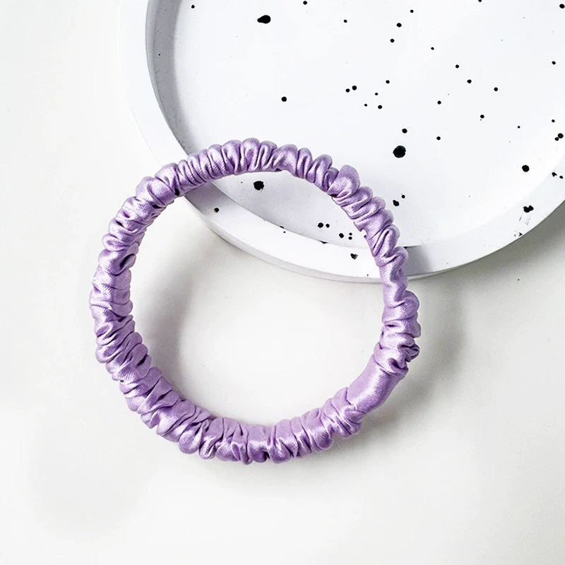 Wholesale Handmade Silk Hair Tie For Women High Elasticity Mulberry Silk Nonpulling Ponytail Head Flower Hair Rope - Image 19
