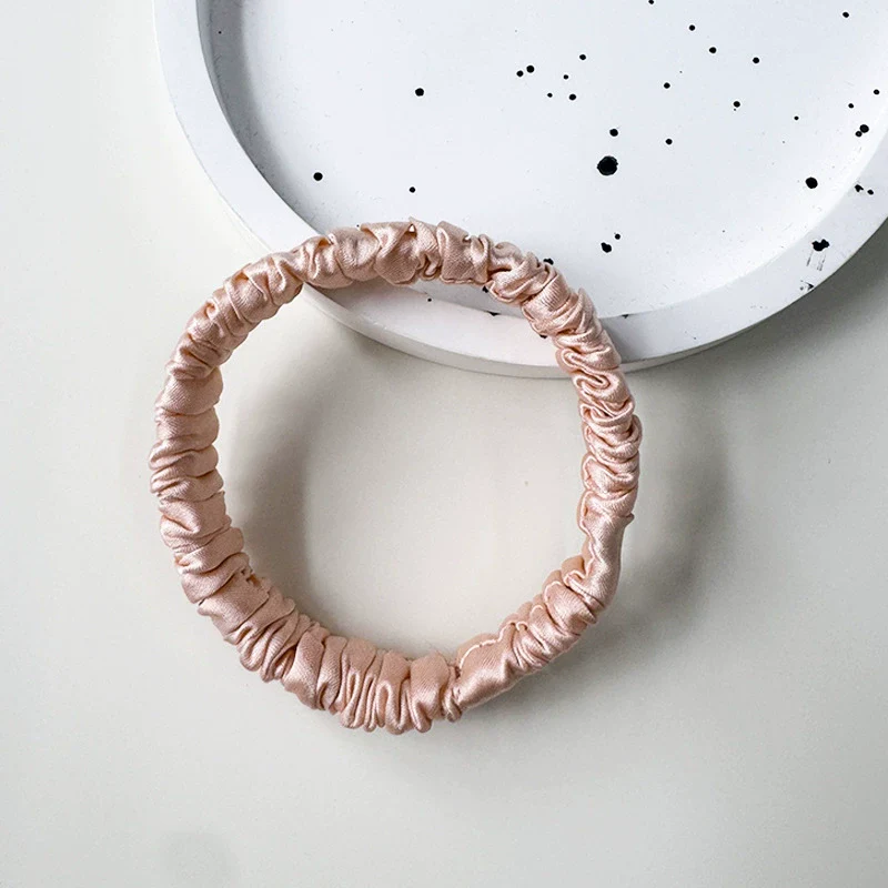 Wholesale Handmade Silk Hair Tie For Women High Elasticity Mulberry Silk Nonpulling Ponytail Head Flower Hair Rope - Image 23