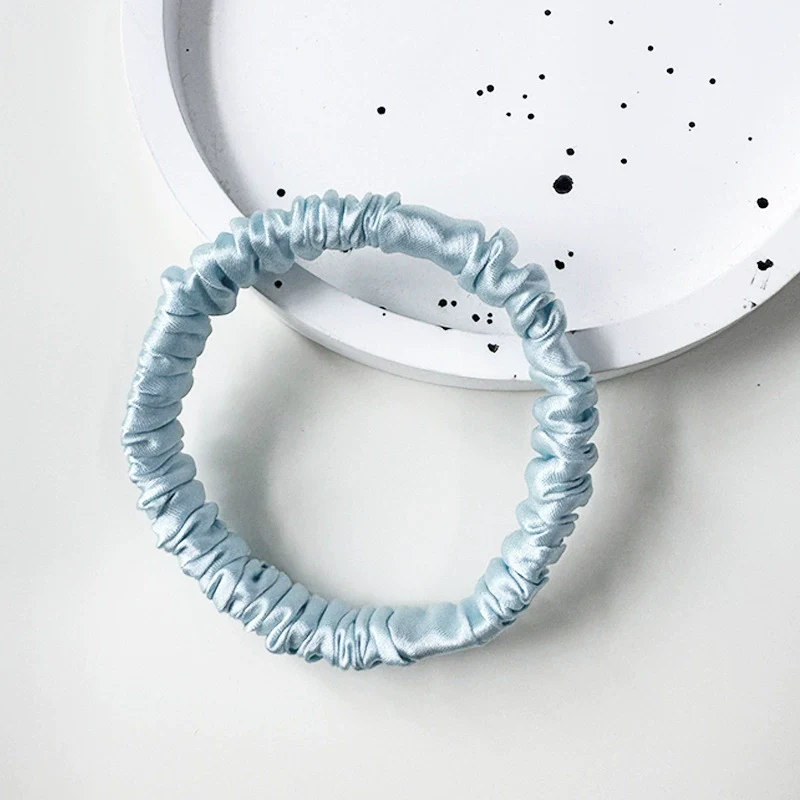 Wholesale Handmade Silk Hair Tie For Women High Elasticity Mulberry Silk Nonpulling Ponytail Head Flower Hair Rope - Image 24