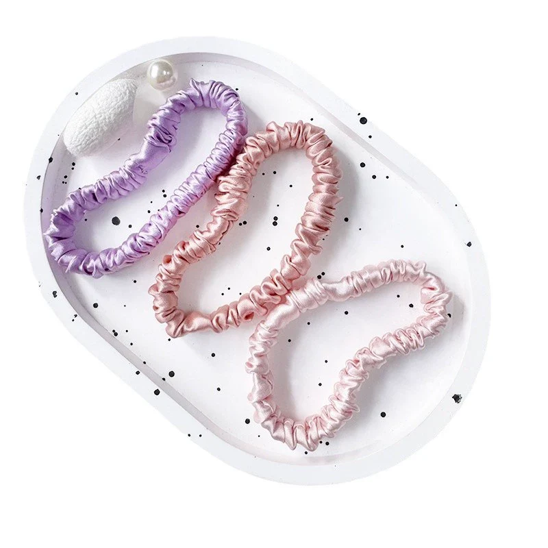 Wholesale Handmade Silk Hair Tie For Women High Elasticity Mulberry Silk Nonpulling Ponytail Head Flower Hair Rope - Image 5