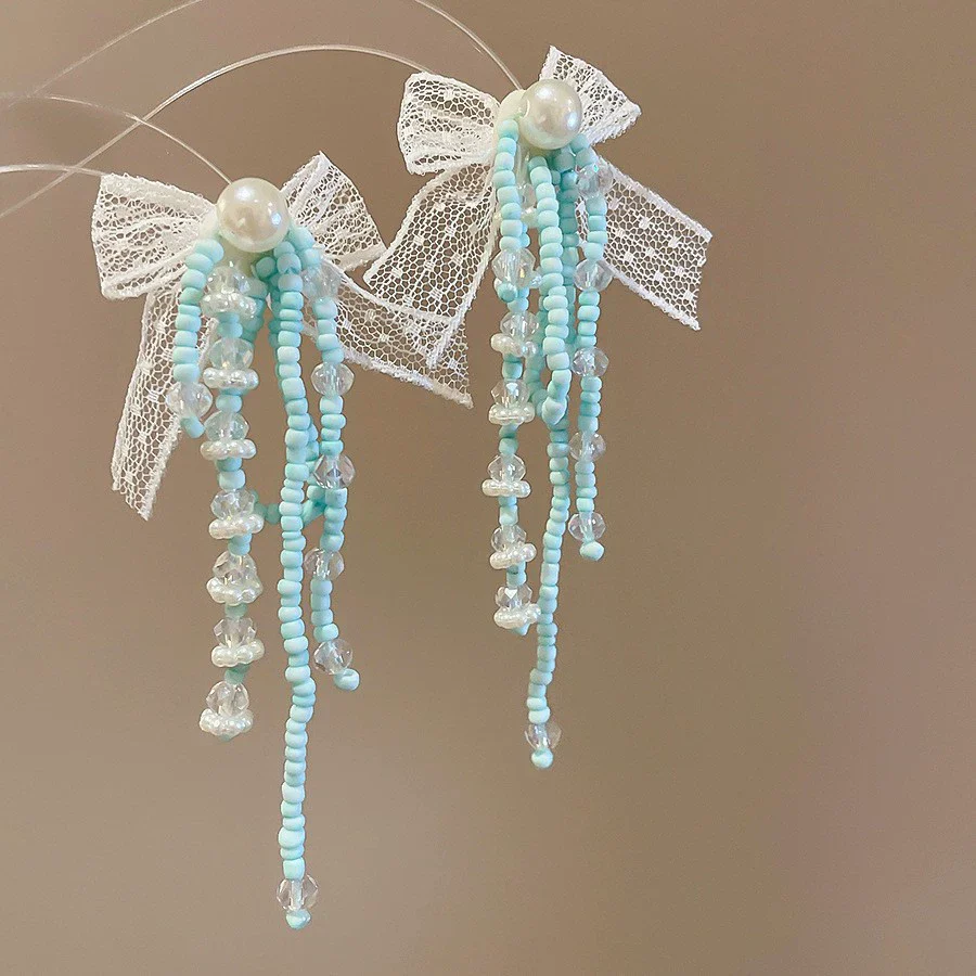 Wholesale Handmade Silver Needle Mesh Earrings With Forest Flower Design - Image 25